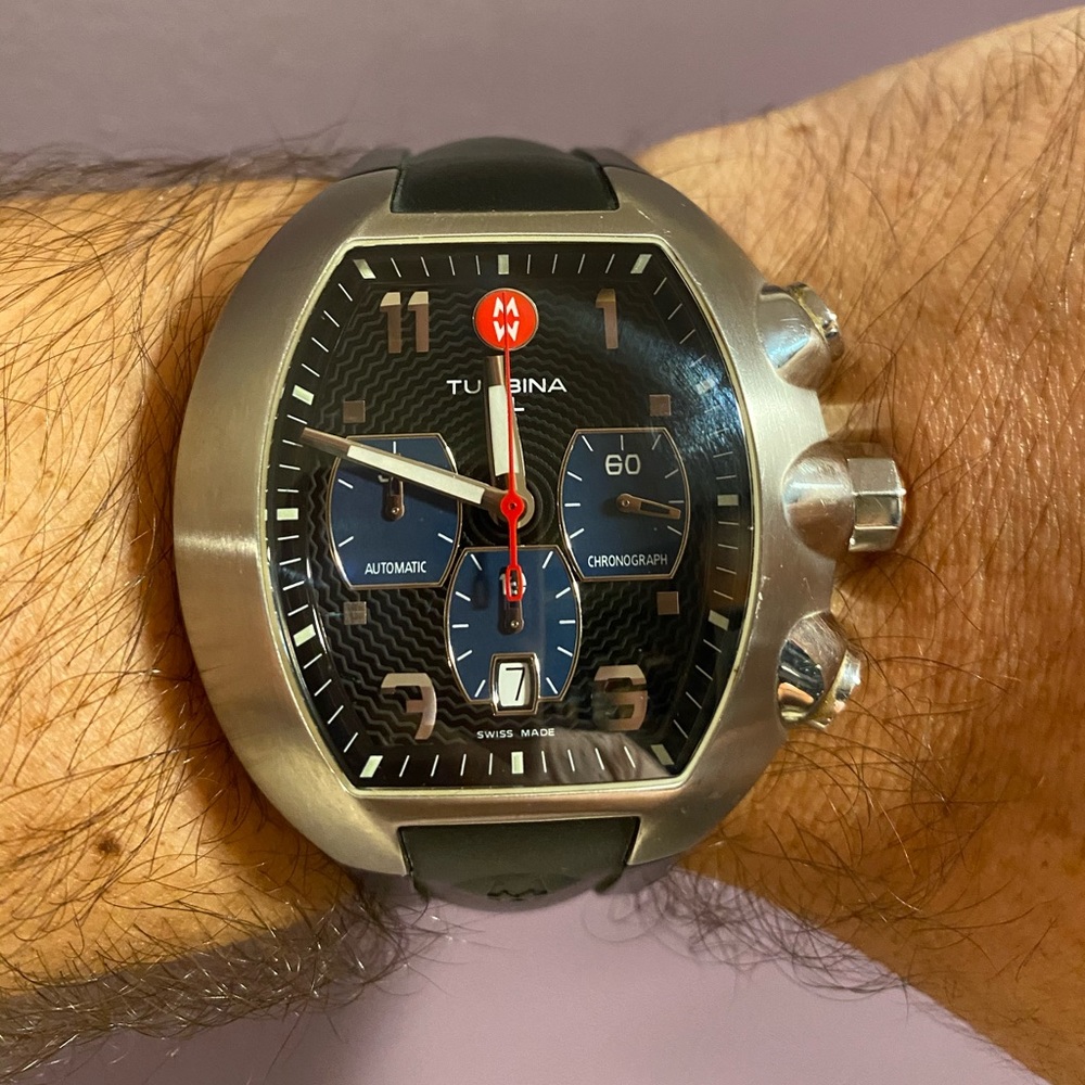 Michele Men’s Turbina XL Auto Chrono Watch